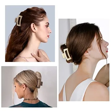 Stylish Rectangle Hair Claw Clips for Everyday Use