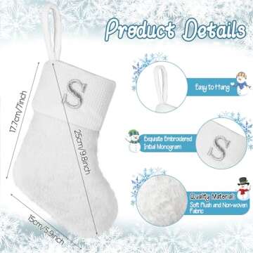 Personalized 7 Inch Monogram Christmas Stocking for Festivities