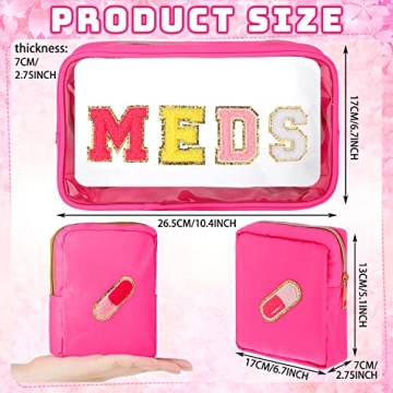 Hillban Preppy Medicine Bag Set for Organized Travel Gifts