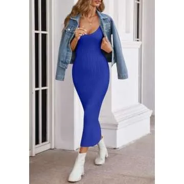 MEROKEETY Womens Summer Sleeveless Midi Dress - Elegant Style