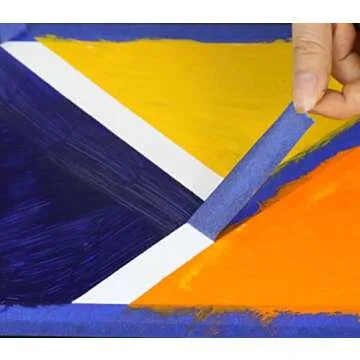 BOMEI PACK 6Pack Blue Painters Masking Tape, 1/4” 1/2” 3/4” X 60yds Multi Size Painting Paper Tape, Clean Removal with No Residue