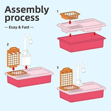 BOBXIN Play Sink with Running Water for Kids