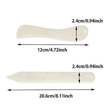 Goiio 19 Pieces Bookbinding Kit Starter Tools Set Bone Folder Paper Creaser, Waxed Thread, Awl, Larg...