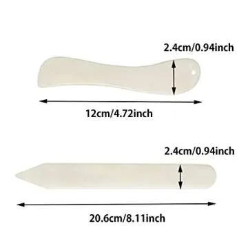 Goiio 19 Pieces Bookbinding Kit Starter Tools Set Bone Folder Paper Creaser, Waxed Thread, Awl, Larg...