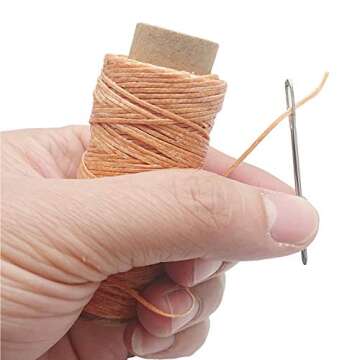 Goiio 19 Pieces Bookbinding Kit Starter Tools Set Bone Folder Paper Creaser, Waxed Thread, Awl, Large-Eye Needles for DIY Bookbinding Crafts and Sewing Supplies