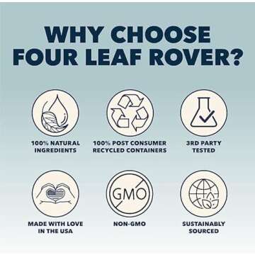 Four Leaf Rover Hip & Joint - Mobility & Joint Support with Glucosamine and Chondroitin for Dogs, 2.4 oz - 22 to 60 Day Supply, Depending on Dog’s Weight - Vet Formulated - Easy to Mix - Delicious