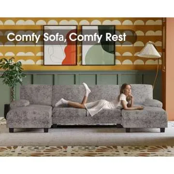Furmax U-Shaped Sectional Sleeper Sofa for Living Room