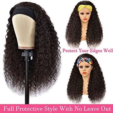 Wet n Wavy Headband Wig 100% Human Hair 150% Density