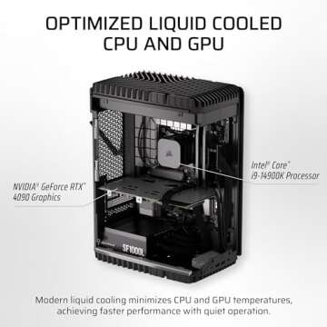 Corsair ONE i500 Gaming PC, 64GB Vengeance DDR5 Memory | Liquid Cooled Intel® Core™ i9 14900K CPU, Liquid Cooled NVIDIA® GeForce RTX™ 4090 GPU, 2TB M.2 SSD, Wood Dark