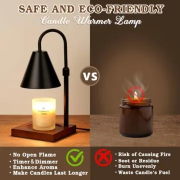 Modern Candle Warmer Lamp with Timer and Dimmable Control