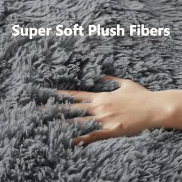 Ophanie Rugs for Living Room 5x8 Machine Washable Grey Carpet, Fluffy Fuzzy Plush Shag Comfy Soft Area Rug, Indoor Floor Carpet for Kids Boys Girls Dorm Bedroom Playroom, Home Decor Aesthetic