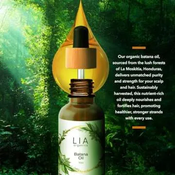 Lia Organics Batana Oil - 100 Percent Pure Batana Oil Organic - Holistic Golden Herbal Batana Oil- Dr. Sebi - Pure Batana Oil from Honduras - For Men, Women, Postpartum, Thinning Hair, Hair Loss
