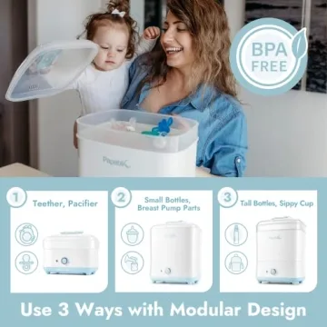 Papablic Baby Bottle Sterilizer & Dryer - Safe & Efficient