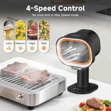 Portable Range Hood with 4-Speed Adjustable Exhaust Fan