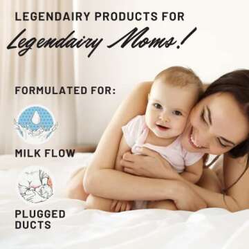 Legendairy Milk Liquid Gold + Sunflower Lecithin Lactation Supplement for Milk Supply Increase and for Clogged Milk Ducts - Breastfeeding Supplements for Milk Flow and Boost Milk Production