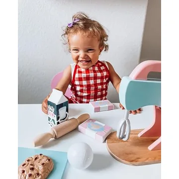 KidKraft Wooden Pastel Baking Set for Kids to Inspire Creativity