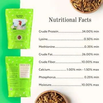 Grubblies - Black Soldier Fly Larvae for Chickens - Nourishing Daily Chicken Treats - for Strong Egg...