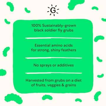 Grubblies - Black Soldier Fly Larvae for Chickens - Nourishing Daily Chicken Treats - for Strong Eggshells and Healthy Feathers - Grubblies World Harvest 1LB