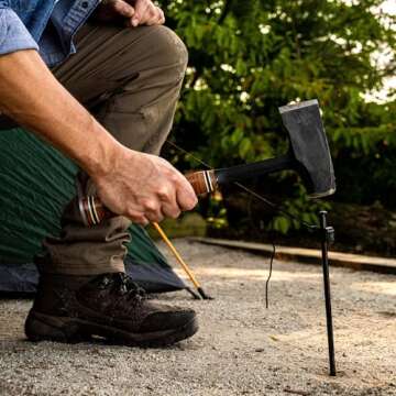 ESTWING Fireside Friend Axe - 14" Wood Splitting Maul with Forged Steel Construction & Shock Reduction Grip - E3-FF4, Blue