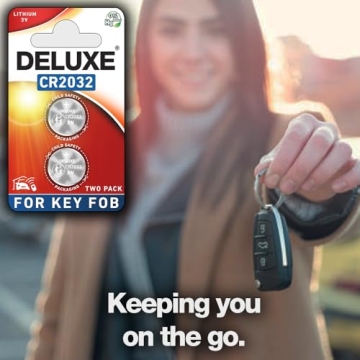 CR2032 Key Fob Batteries 2-Pack for All Cars