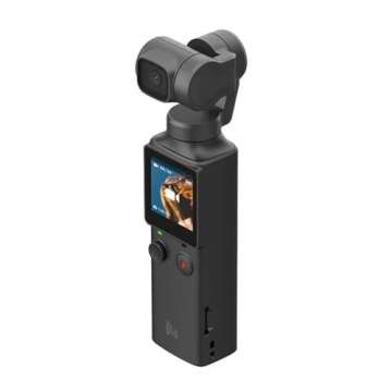 XiaoMi FIMI Palm 2 Handheld 3 Axis Gimbal Stabilizer with Integrated Camera, Attachable to Smartphone, Android (USB-C), iPhone