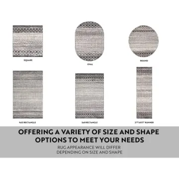 Livabliss Chester Boho Moroccan Area Rug 5'3" x 7'6" - Black