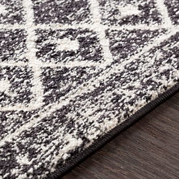 Livabliss Chester Boho Moroccan Area Rug 5'3" x 7'6" - Black
