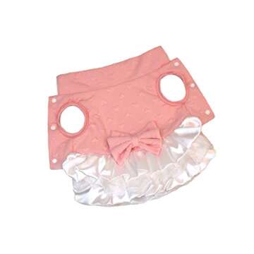 Dog Dress Girl Cute Puppy Clothes Fleece Lined Winter Coat Warm Dog Apparel for Cold Weather Dog Jacket for Small Medium Pets