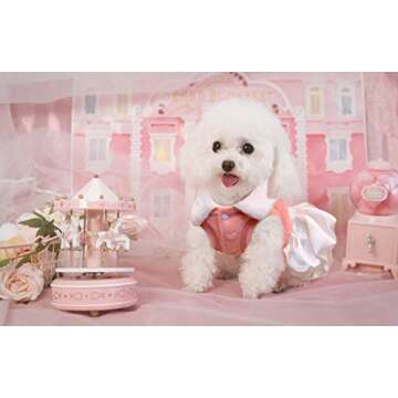 Dog Dress Girl Cute Puppy Clothes Fleece Lined Winter Coat Warm Dog Apparel for Cold Weather Dog Jacket for Small Medium Pets