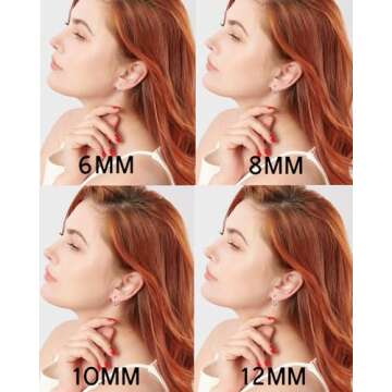 Gabry&jwl 316L Surgical Stainless Steel Hoop Earrings 6mm 8mm 10mm 12mm Silver Huggie Earrings Hypoallergenic Cartilage Hoop Earrings Helix Lobes Hinged Sleeper Earrings For Women Men