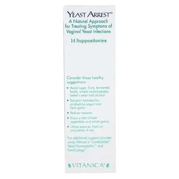 Vitanica Yeast Arrest Suppositories for Yeast Infection Relief