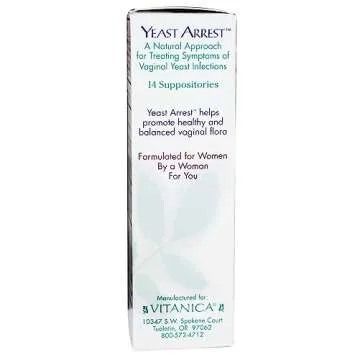 Vitanica Yeast Arrest Suppositories for Yeast Infection Relief