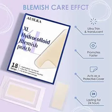 AUSLKA XL Blemish Patches for Acne Relief and Care
