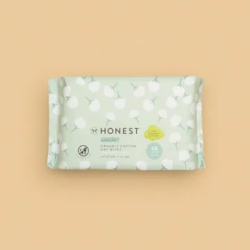 Honest Company Organic Cotton Dry Wipes for Sensitive Skin