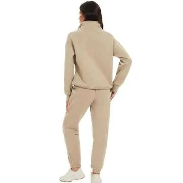 Kissonic Women's Fleece Tracksuit Set for All-Day Comfort and Style