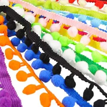 Vibrant Berolle 75 Yards Pom Pom Trim for All Crafts