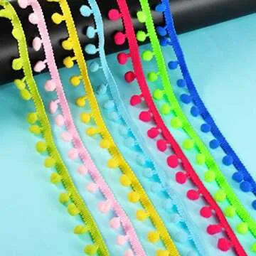 Vibrant Berolle 75 Yards Pom Pom Trim for All Crafts