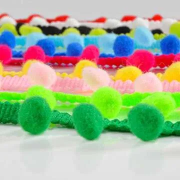 Vibrant Berolle 75 Yards Pom Pom Trim for All Crafts