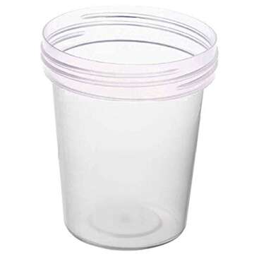 Specimen Cups With Leak Proof Screw on Lids - 4oz [Pack of 50] Clear Non-Sterile Urine Sample Jars - Containers for Safe Pee, Stool, Semen Sample Collection for Testing (50)