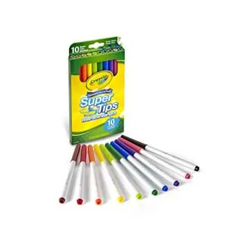 Crayola Super Tips Markers, Washable Markers, 10Count, Assorted