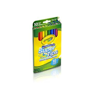 Crayola Super Tips Markers, Washable Markers, 10Count, Assorted