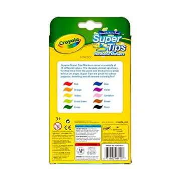 Crayola Super Tips Markers, Washable Markers, 10Count, Assorted