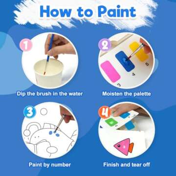 ZMLM Mess-Free Paint with Water Book for Kids