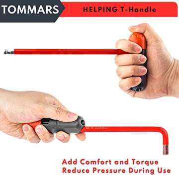 TOMMARS Hex Key Set with Magnetic Ball Ends for All Tasks