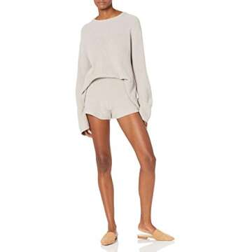 The Drop Women's Faith Pull-On Ribbed Sweater Short, Porpoise, L