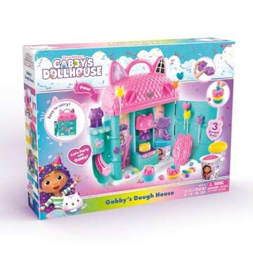 Canal Toys Gabby’s Dollhouse ™ Dough House! Have a cat-Tastic time Sculpting, molding, and Shaping Colorful Dough and Decoration Gabby’s Dough House! Easy Storage and Portability! Ages 4+