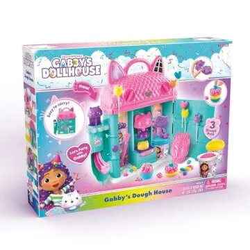 Canal Toys Gabby’s Dollhouse ™ Dough House! Have a cat-Tastic time Sculpting, molding, and Shaping Colorful Dough and Decoration Gabby’s Dough House! Easy Storage and Portability! Ages 4+