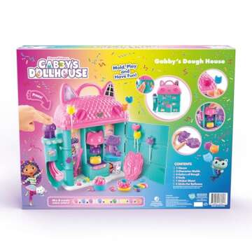 Canal Toys Gabby’s Dollhouse ™ Dough House! Have a cat-Tastic time Sculpting, molding, and Shaping Colorful Dough and Decoration Gabby’s Dough House! Easy Storage and Portability! Ages 4+