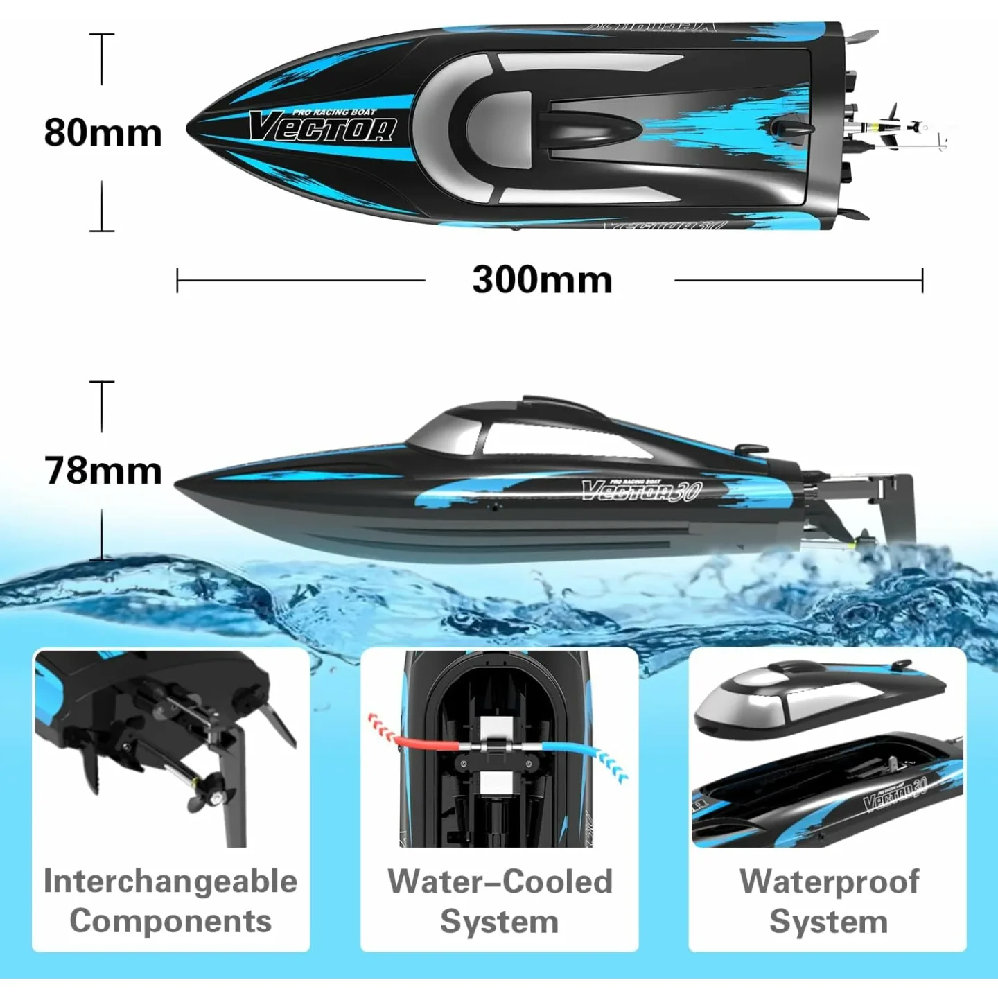 Fast RC Boat 20MPH for Adults & Kids Enjoyment