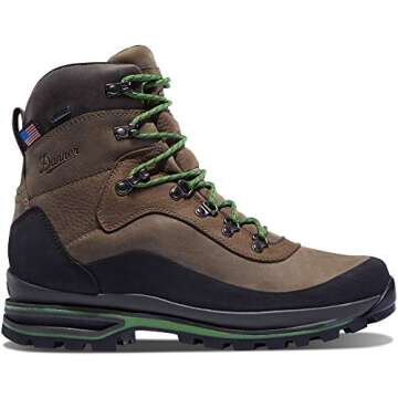 Danner Men's 67810 Crag Rat USA 7" Gore-Tex Hiking Boot, Brown/Green - 10 D